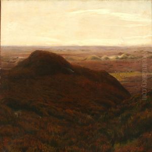 Moor Landscape Withgrazing Sheep by Hans Agersnap