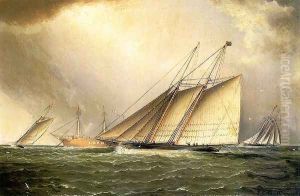 Yachts Rounding the Nore Light Ship in the English Channel by James E. Buttersworth