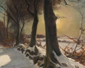Winter Landscape by Hans Agersnap