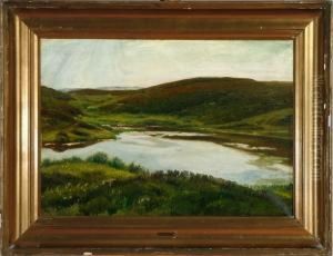 A Danish Landscape At Spring Time by Hans Agersnap