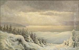 Winter Landscape by Hans Agersnap