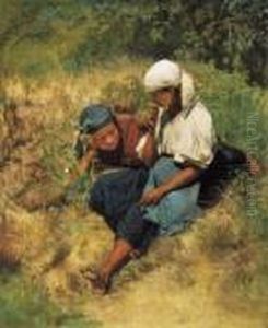In A Sunny Field by Gyula Agghazy