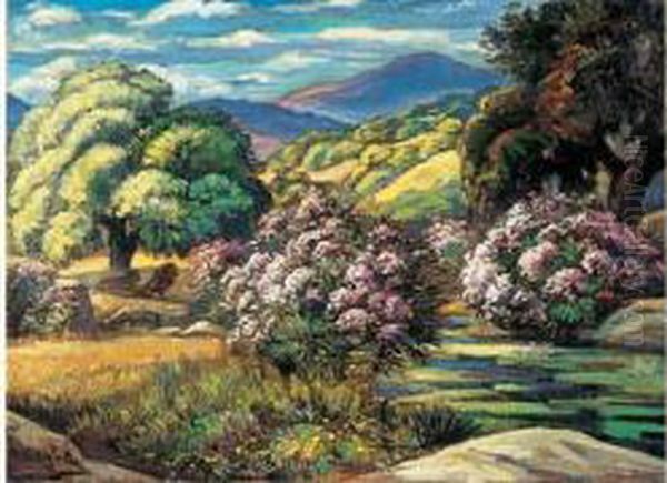 " Paysage Aux Lauriers Roses En Kabylie ". - view 1