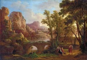 Ampio Paesaggio Con Idillio Pastorale by Agostino Aglio