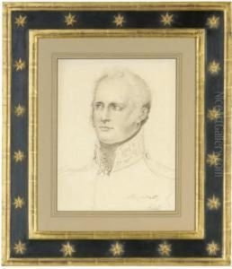 Portrait Of Tsar Alexander I Of
Russia, Bust-length, In Formal Dress (illustrated); And Portrait Of King
George Iv, Bust-length, Turned To The Left by Agostino Aglio