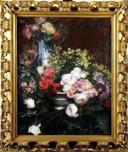 Nature Morte Aux Fleurs] by Edouard Agneessens