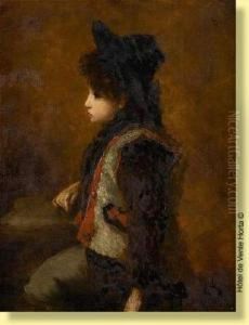 Le Petit Berger De Profil by Edouard Agneessens