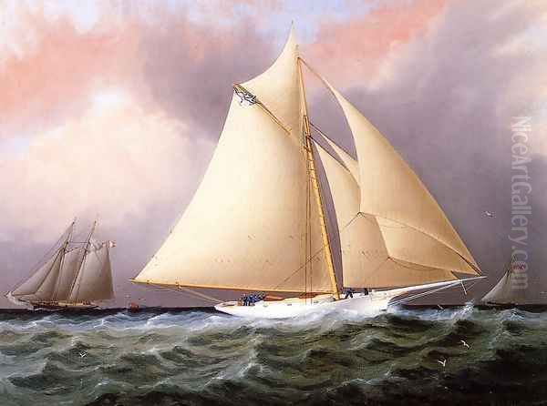 Yacht under Full Sail - view 1