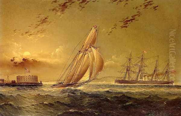 English Steamer off Staten Island - view 1