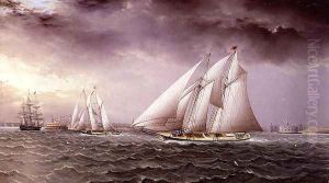 Schooner Race in New York Harbor by James E. Buttersworth