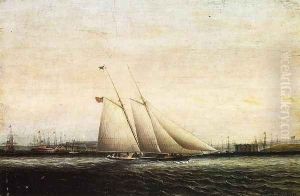 Two Masted Schooner by James E. Buttersworth