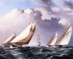 Yachts Rounding the Mark