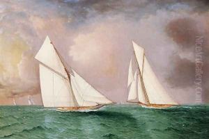 Vigilant and Valkyrie II in the 1893 America's Cup Race by James E. Buttersworth