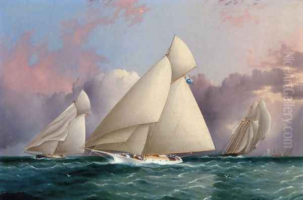 Yacht 'Sappho' Beating to the Wind - view 1