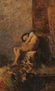 Muchacho Dormido by Joaquin Agrasot y Juan