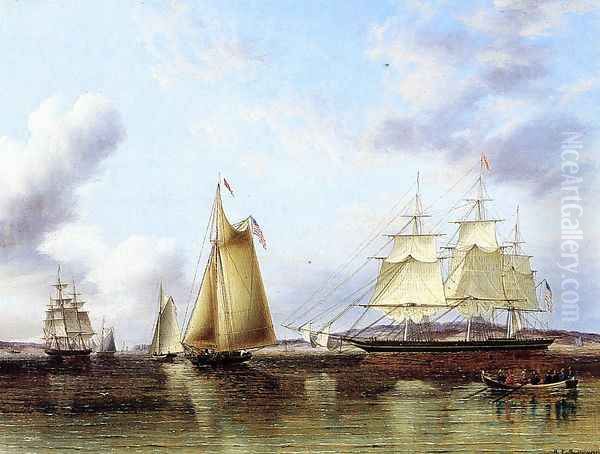 The 'N.B.Palmer' at Anchor off Staten Island - view 1