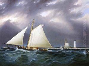 The Match between the Yachts Vision and Meta - Rough Weather by James E. Buttersworth