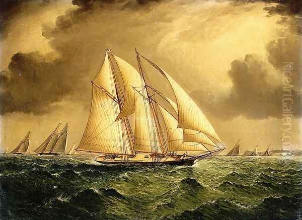 Schooners Racing off Sandy Hook - view 1