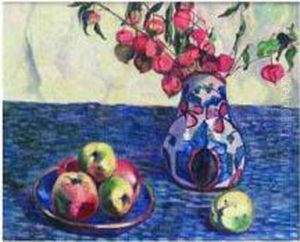 "nature Morte Aux Pommes Et Au Vase" by Georgette Agutte