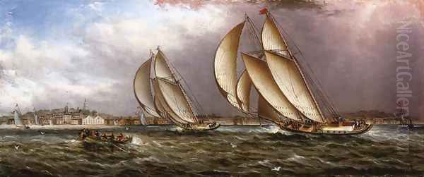 Yacht Race in Gloucester Harbor - view 1