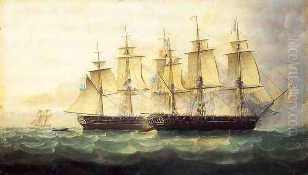 The U.S.S. Chesapeake and the H.M.S. Shannon - view 1