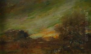 Sunset Landscape by Henry Hammond Ahl