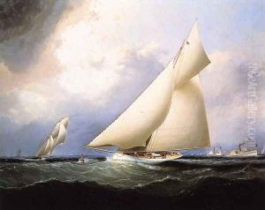Puritan Leading Genesta, America's Cup, 1885