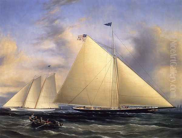 The Sloop 'Maria' Racing the Schooner Yacht 'America,' May 1851 - view 1