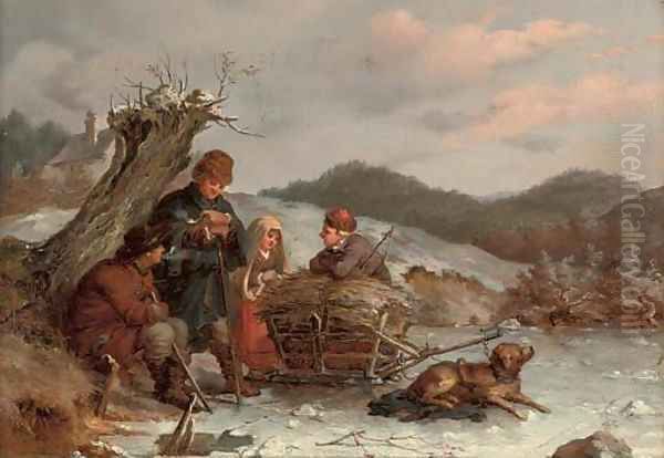 A rest on the way, Winter - view 1
