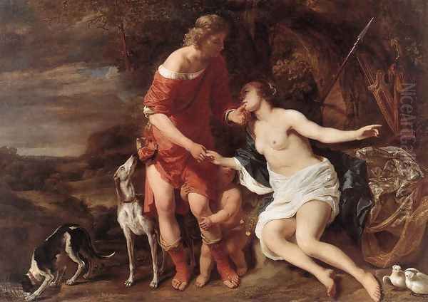 Venus and Adonis c. 1658 by Ferdinand Bol
