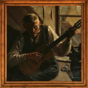 En Mand, Der Spiller Pa En Guitar by Christian Aigens