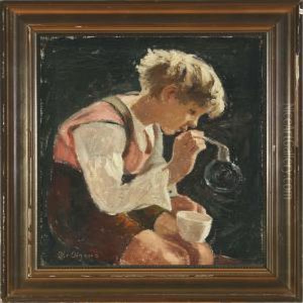 Portrait Of A Boydoing Sope Bubles - view 1