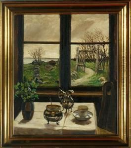 Interior With A View To The Sea by Christian Aigens