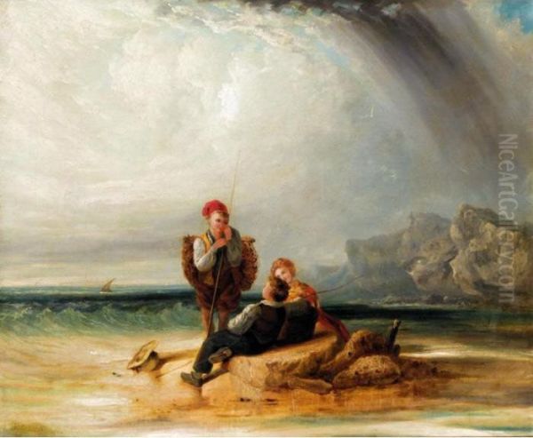A Beach Scene With Children - view 1