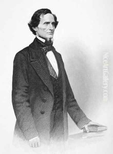 Portrait of Jefferson Davis (2) by Mathew Brady