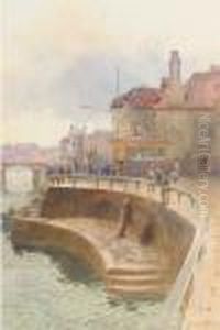 Figures Gossiping On The Quayside