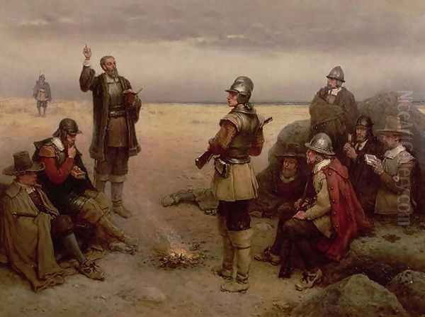 The Landing of the Pilgrim Fathers 1620 - view 1