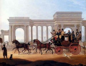 The Defiance Coach At Hyde Park Corner by George Henry Boughton