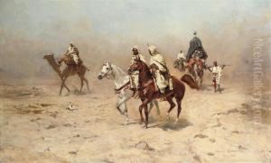 A Caravan Crossing The Desert by Thaddaus von Ajdukiewicz