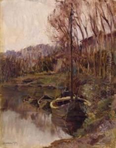 Barche A Riposo by Lidio Ajmone