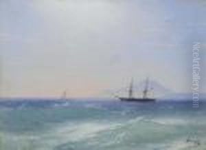 View Of Ischia. by Ivan Konstantinovich Aivazovsky