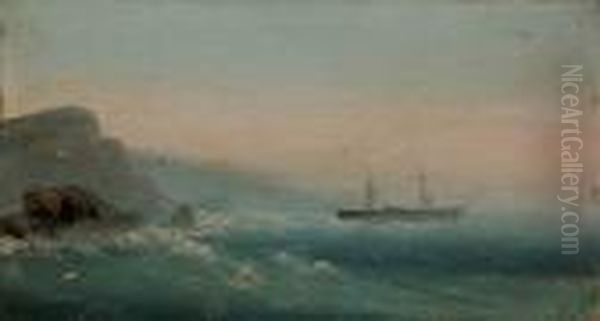 Statek Przy Brzegu Morza - view 1