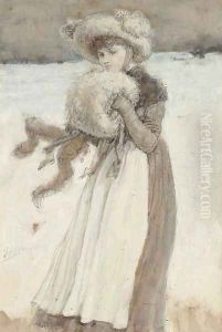 An illustration to 'Love in Winter' by George Henry Boughton