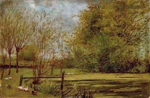Ducks by a Pond by George Henry Boughton