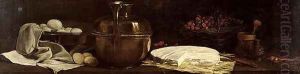 Still Life with Brie, 1863 by Francois Bonvin