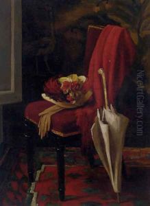 Nature Morte A L'Ombrelle by Francois Bonvin