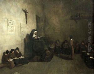 Interior of a School for Orphaned Girls, 1850