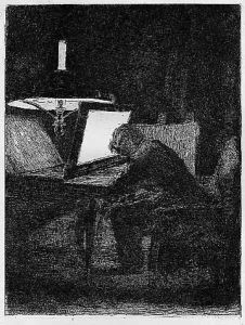 Le Graveur 1861 by Francois Bonvin