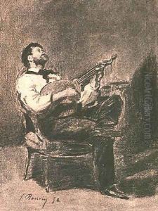 The Mandoline Player by Francois Bonvin