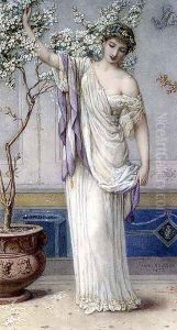 Flora, 1873 by Auguste Jules Bouvier, N.W.S.